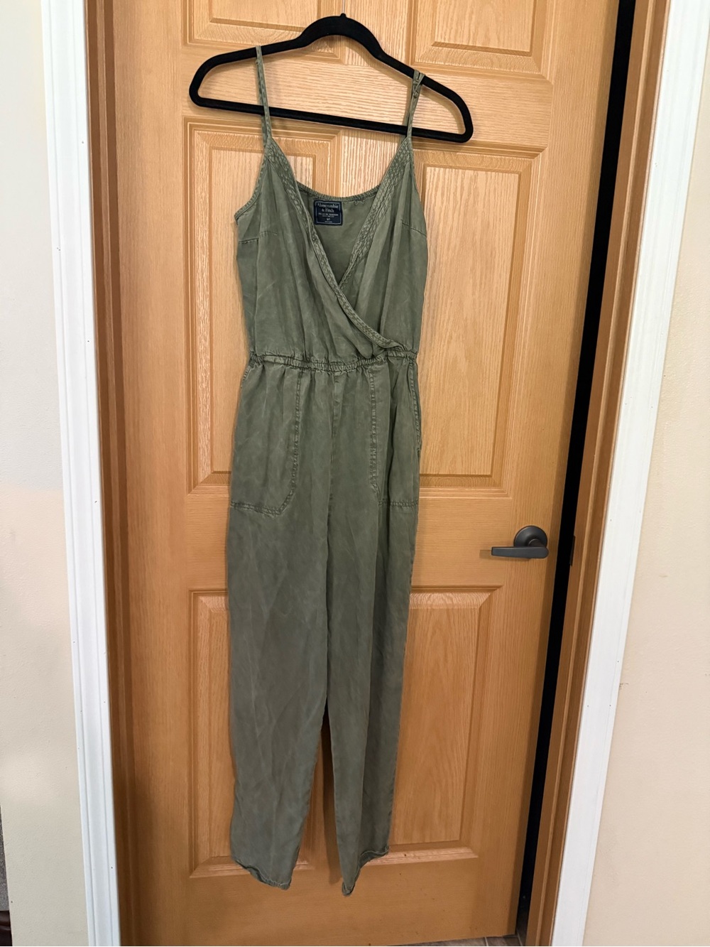 Olive Utility Wrap Jumpsuit - Women